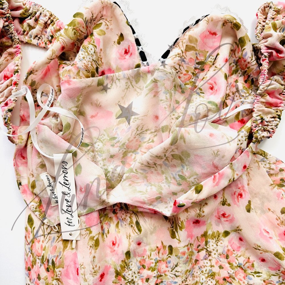 FOR LOVE & LEMONS Emmaline Floral Maxi Dress NWT - Picture 11 of 13